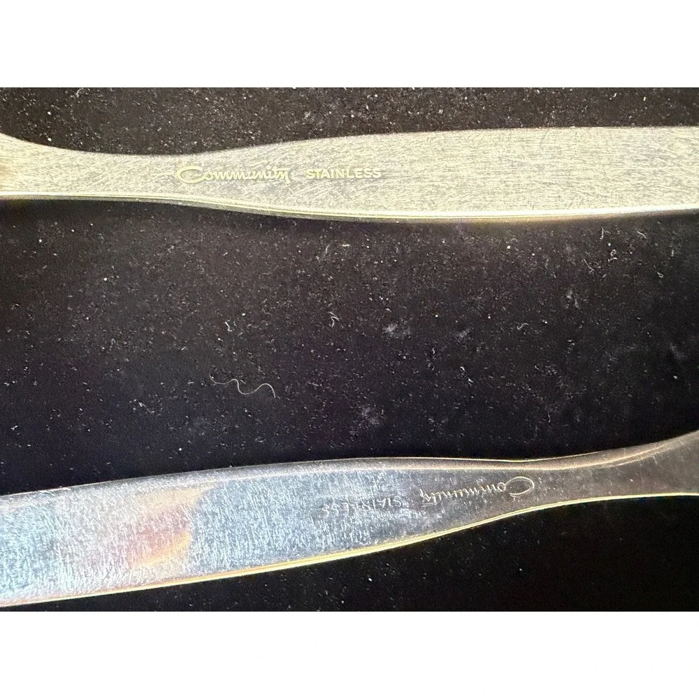 Oneida Community Stainless Frost Fire Casserole Spoons - Frost Fire - Set of 4